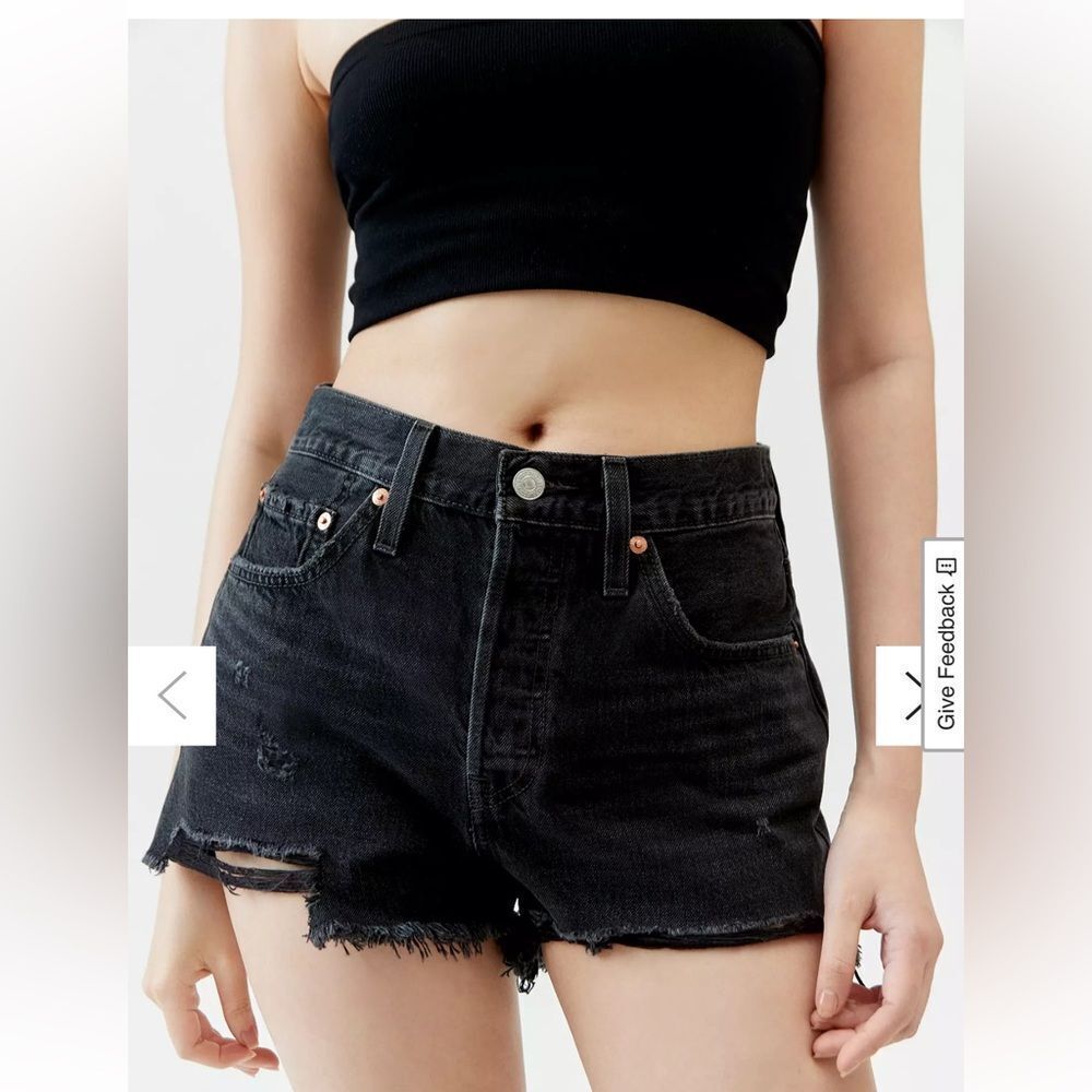 Levi's Black Jean Shorts.